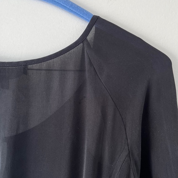 Aritzia Babaton⎜CUTOUT NECKLINE SILK MINI DRESS⎜SANDWASHED BLACK - Picture 16 of 16